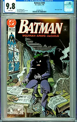 Buy BATMAN #450 CGC 9.8 ORIGIN JOKER Copper Age DC COMICS 1990 • 100.26£