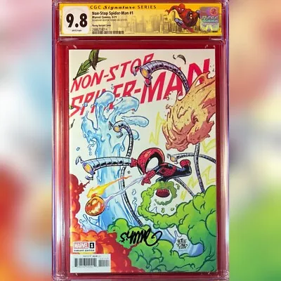 Buy Non-stop Spider-man #1 Young Variant Cover Cgc 9.8 Ss Signed By Skottie Young • 158.31£