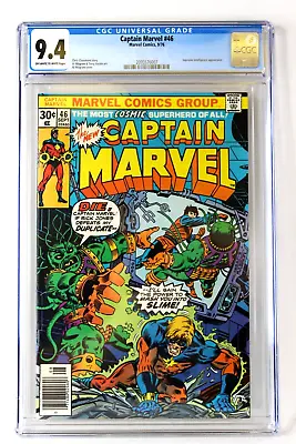 Buy Captain Marvel #46 CGC 9.4 Universal Blue Label 1976 Supreme Intelligence • 59.81£