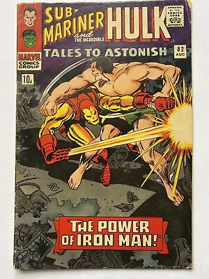Buy TALES TO ASTONISH #82 Iron Man Sub-Mariner Hulk 1966 Marvel Comics UK Price G/VG • 14.95£