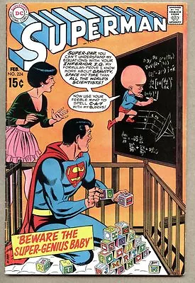 Buy Superman  #224-1970  Vg/fn  Curt Swan / Super-Baby Genius • 16.59£