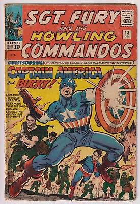 Buy M4229: Sgt. Fury And His Howling Commandos #13, Vol 1, Good+ Condition • 156.30£