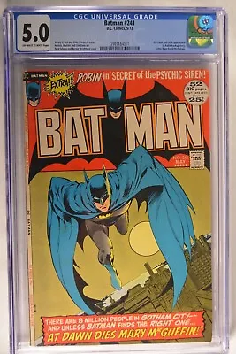 Buy Batman #241 CGC 5.0 Kid Flash & Lith App. 5/1972 D.C. Comics • 197.48£
