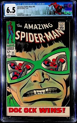 Buy Amazing Spider-Man #55 CGC 6.5 Classic Doctor Octopus Cover Marvel Comics 1967 • 167.90£