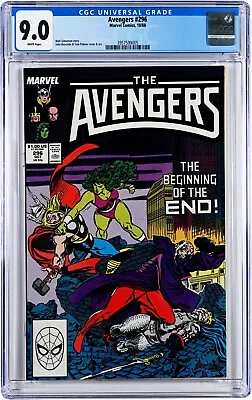 Buy Avengers #296 CGC 9.0 (Oct 1988, Marvel) Walt Simonson Story, 1st Mesozoic Kang • 63.96£