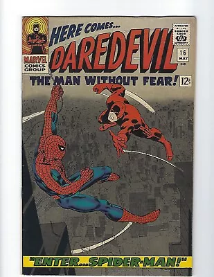 Buy Daredevil #16 - Nice Fn/vf 7.0  Unrestored - Romita Spidey - $299 B.i.n. ! • 239.06£
