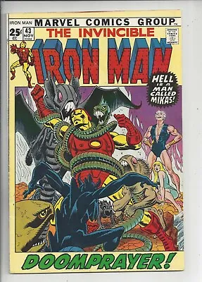Buy Iron Man #43 F (6.0)  1971 Gil Kane Cover - $.25 Price- Black Knight Reprint • 40.12£