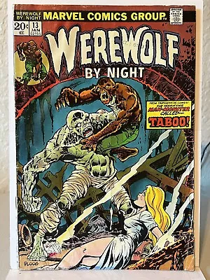 Buy Werewolf By Night #13 * 1st Topaz & Taboo * Marvel 1974 Bronze Horror! * ^^ • 11.06£