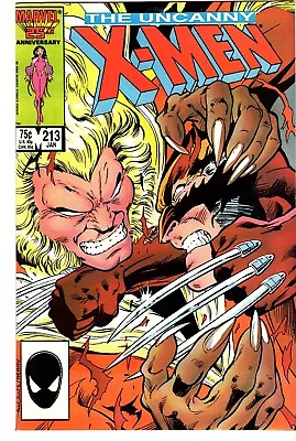 Buy Uncanny X-Men # 213 (Marvel)1987 - Wolverine VS Sabretooth Round 2 - VF+ • 19.69£