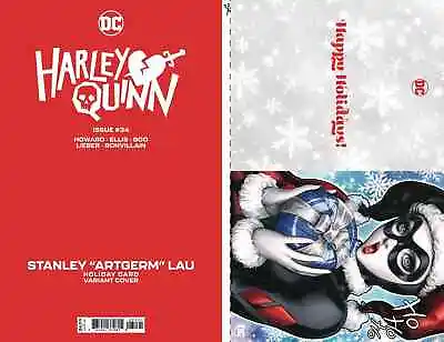 Buy Harley Quinn #34 (stanley 'artgerm' Lau Holiday Cardstock Variant)(2023) ~ Dc • 7.16£
