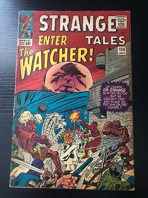 Buy 1965 Marvel Key Comic Book Strange Tales #134 Watcher Dr. Strange Human Torch VG • 79.90£