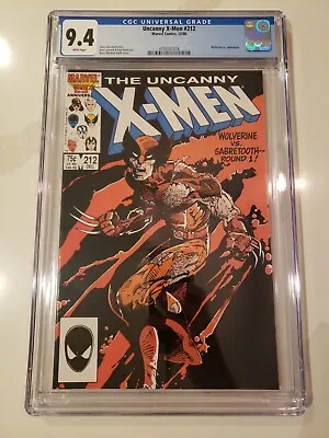Buy Uncanny X-Men 212 CGC 9.4 Marvel Comics 1986 • 62.29£