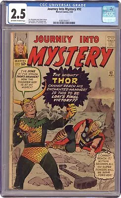 Buy Thor Journey Into Mystery #92 CGC 2.5 1963 4385185017 • 116.62£
