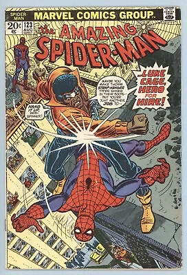 Buy AMAZING SPIDER-MAN  #123 Gwen Stacy Funeral Luke Cage VG Marvel 1973 J • 23.71£