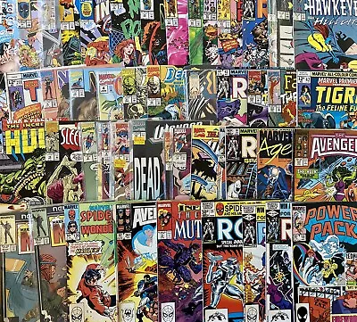 Buy Box Of 100x Marvel Comics Huge Bundle/Job Lot Inc Avengers,, Alpha Flight Etc • 75£