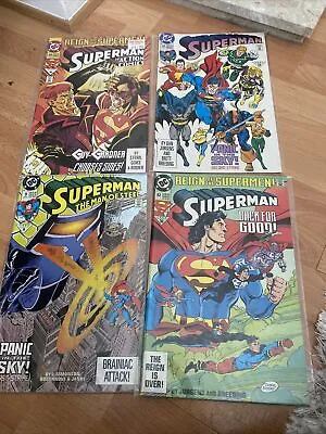 Buy Superman Bundle - Action Comics 688, Superman 65, Superman 82, Man Of Steel 9 • 8£