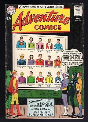 Buy Adventure Comics #311 Substitute Legion War W/LSH -1963 DC - Sharp VG • 12.86£