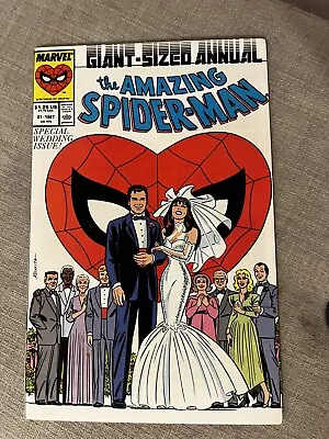 Buy The Amazing Spider-Man Giant Sized Annual #21 Special Wedding Issue. 1987 • 5£