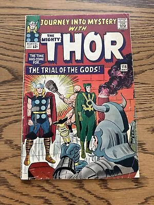 Buy Journey Into Mystery #116 (Marvel 1965) Thor Loki Trial Of The Gods! VG • 19.75£