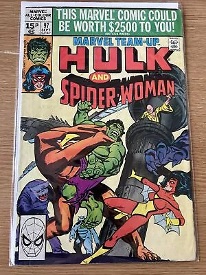 Buy Marvel Team Up #97 - Volume 1 - Sept 1990 -Hulk And Spider-Woman - Marvel Comics • 0.99£