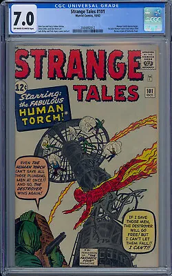 Buy Strange Tales #101 Cgc 7.0 Human Torch 1st Solo Silver Age Series Tough Hi Grade • 764.06£
