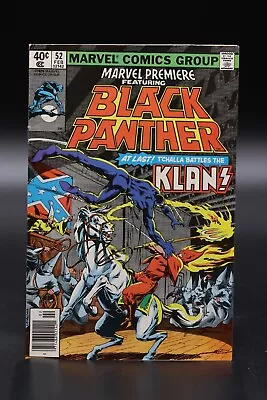 Buy Marvel Premiere (1972) #52 Newsstand Black Panther VS The Ku Klux Klan KKK VF- • 14.23£