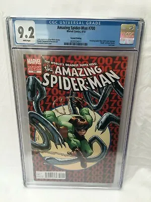 Buy Amazing Spider-Man #700 Variant 2nd Print CGC 9.2 - DEATH PETER PARKER - DOC OCK • 89.99£