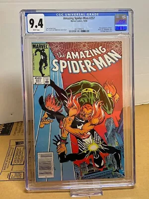 Buy Amazing Spider-Man #257 CGC 9.4, NEWSSTAND, White Pages, 2nd Puma, Black Cat • 47.44£