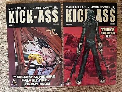 Buy Kick-Ass Issues #1 And #3 (2008) (Icon Comics) Mark Millar / Romita Jr. Hit Girl • 8.99£