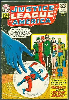 Buy Vintage 1962 DC Comics Justice League Of America #14 VG- Menace Of The Atom Bomb • 19.71£