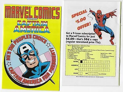 Buy Marvel Comics Presents Captain America 250 Nm Mini Giveaway Promo Promotion 1987 • 3.96£
