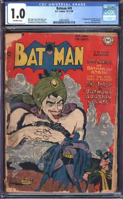 Buy Batman #49 Cgc 1.0 Ow Pages // 1st Appearance Vicki Vale + Mad Hatter 1948 • 1,044.88£
