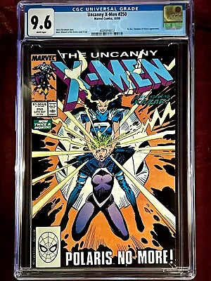 Buy Uncanny X-Men #250 CGC 9.6 WHITE 1989 1st Worm, Ka-Zar Zaladane & Polaris App • 39.42£
