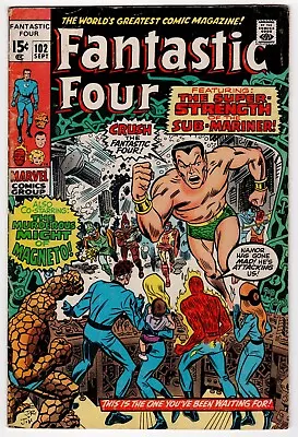 Buy Fantastic Four #102 (1970) Sub-Mariner; Magneto By Marvel Comics • 12.23£