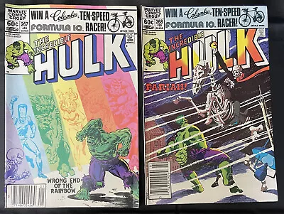 Buy The Incredible Hulk -  Issues 267 & 268 Newsstand - Marvel 1982 - Fine • 11.82£