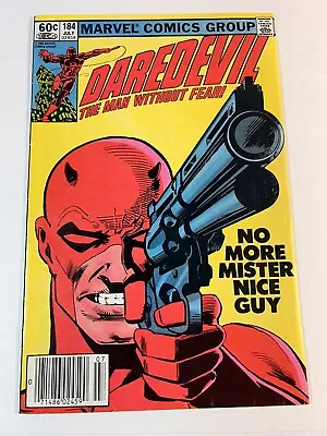 Buy Daredevil #184 Marvel 1982 (VF-) 🔑 1st Daredevil & Punisher Team-Up! NEWSSTAND! • 9.52£