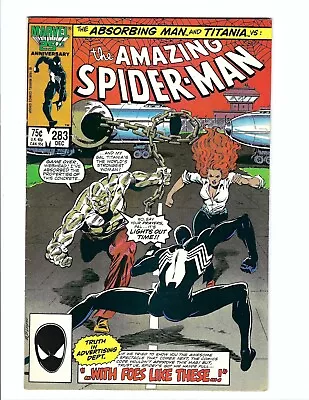 Buy Amazing Spider-Man 283, FN/VF 7.0, Marvel 1986, Ron Frenz, 1st Mongoose (cameo) • 7.68£