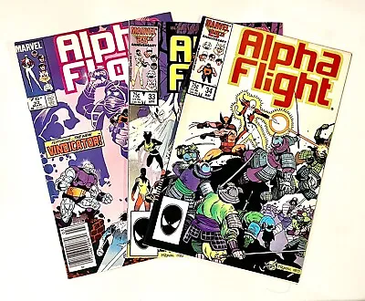 Buy Alpha Flight 1983 Lot: 32, 33, 34, (F/VF) - Wolverine, Lady Deathstrike, X-Men • 7.74£