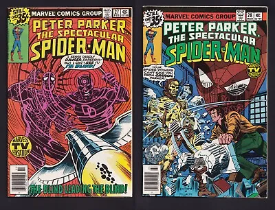 Buy Spectacular Spider-Man #27/28 1st Time Frank Miller Draws Daredevil Marvel 1978 • 35.98£
