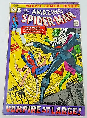 Buy Amazing Spider-man #102 Morbius 2nd Appearance & Origin Uk Version *1971* 5.5 • 68.36£