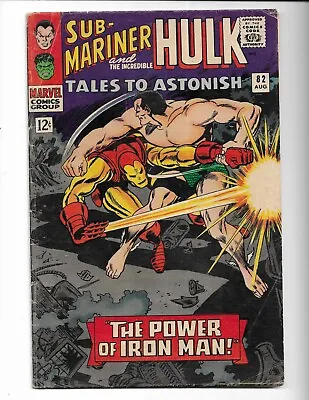 Buy Tales To Astonish 82 - Vg+ 4.5 - Iron Man - Sub-mariner - Incredible Hulk (1966) • 31.67£