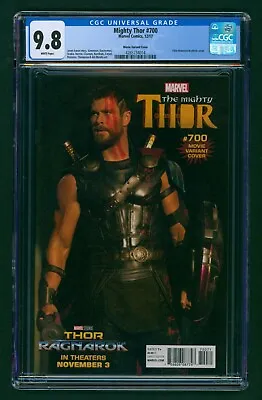 Buy Thor #700 Movie Variant CGC 9.8 White Pages Chris Hemsworth Photo Cover Ragnarok • 215.07£