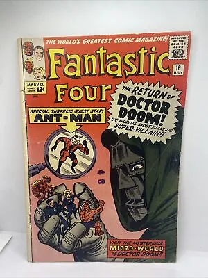 Buy Fantastic Four #16 (1963) 4th Doctor Doom Appearance | Jack Kirby Cover • 197.89£
