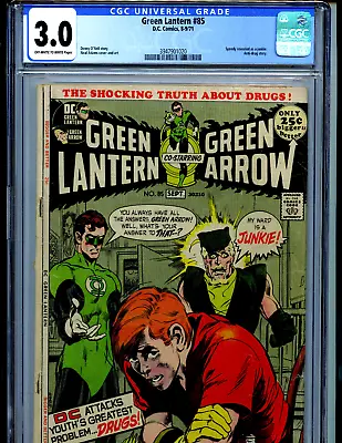 Buy Green Lantern #85 CGC 3.0 DC 1971 Green Arrow Anti-Drug Story Amricons K60 • 157.68£