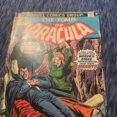 Buy Vintage Marvel Comics The Tomb Of Dracula Vol. 1 No. 19 April 1973 Comic Book • 19.99£