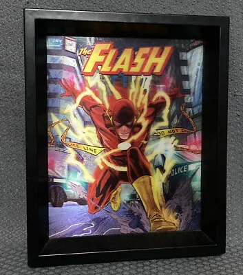 Buy The Flash 3D Lenticular Framed Wall Art DC Comics 9-1/8”X 11-1/8” Home Decor • 19.29£