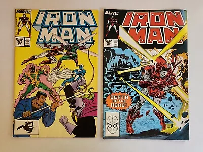 Buy Marvel Comics Iron Man #224 & #230 Comic Book Lot VTG 1987 1988 • 8.69£