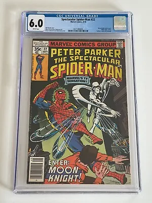 Buy Spectacular Spider-Man #22 CGC 6.0 White Pages | First Moon Knight W Spider-Man • 35.47£