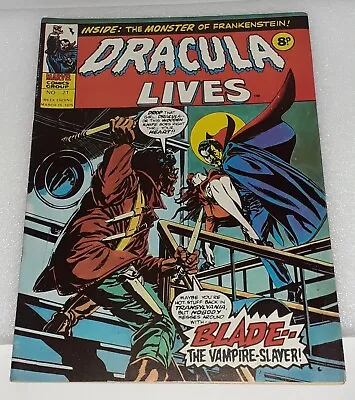 Buy Marvel Comic #21 DRACULA Lives March 15th 1975 Good Condition UK 1st BLADE • 87.50£
