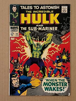 Buy Tales To Astonish #99 Hulk Sub-Mariner Marvel 1968 VG+ • 18.49£